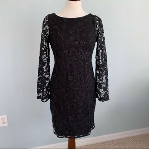 White House Black Market Lace Dress with Sequins sz 4